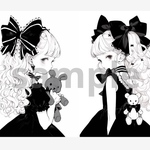 1133.teatea.オリジナル 人物ステッカー