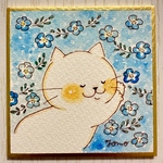 ネモフィラ【ミニ色紙：原画】
