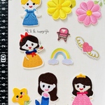 50かわいいプリンセス熊刺繍アイロンワッペン