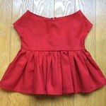 きせかえパリジェンヌ用ギャザーワンピース  赤