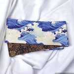 雲と波柄 ペイズリー柄 半幅帯