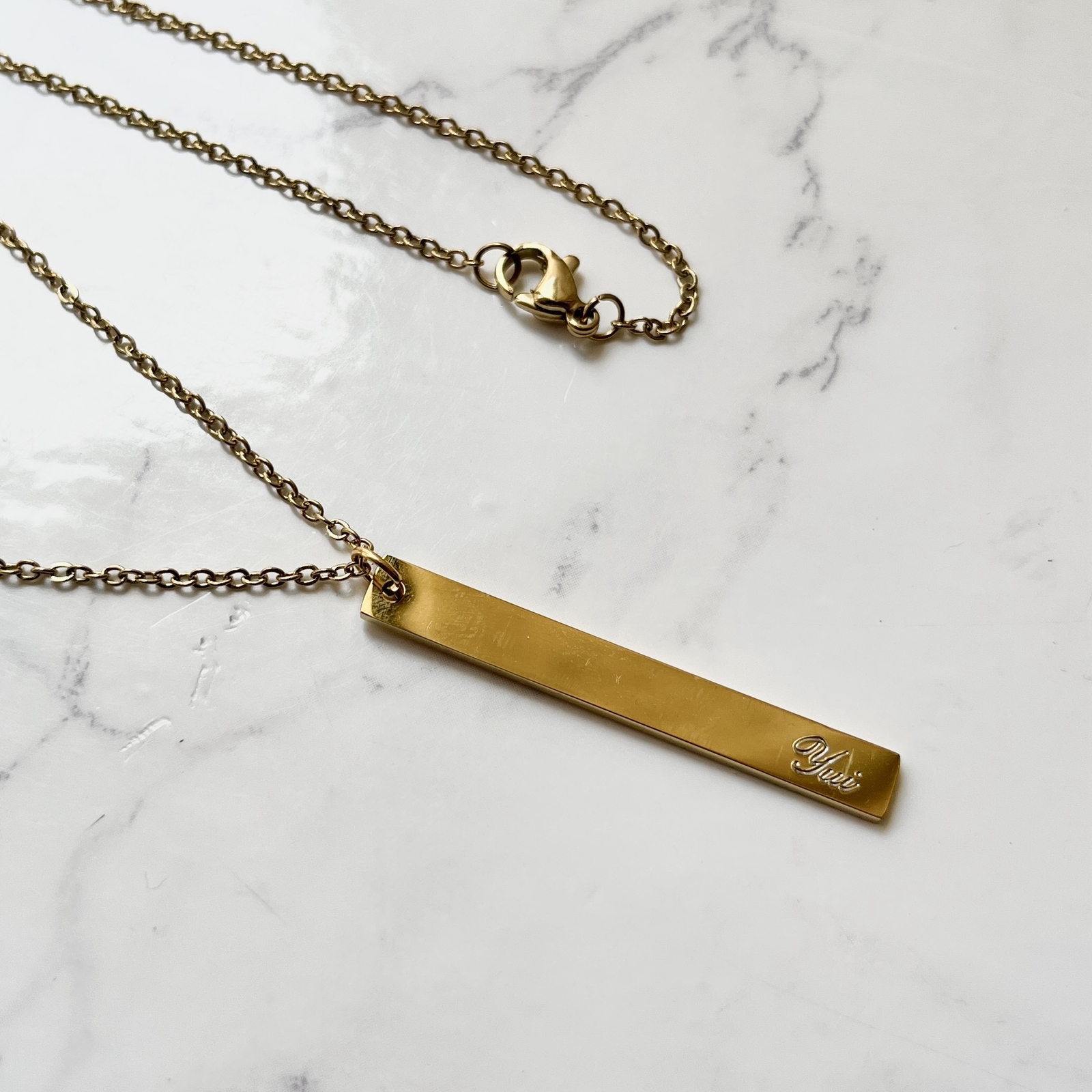 LIBeRté ハンドメイドネックレス 刻印無料◎シンプル バーネックレス - liberte-h | minne byGMO