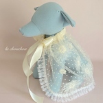レースケープ(アイボリー)♡送料無料♡チュール生地♡ペット用ケープ♡ケープ♡つけ襟♡tippet♡ティペット♡トリミング♡誕生日♡バースデー♡撮影用