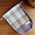 湯たんぽカバー☆ハンドメイド☆チェック　茶色　フリース♪