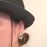 ☆sale☆透きとおる淡カラーのエスニック樹脂イヤリング