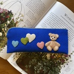 💙テディベアとハートのペンケース🧸