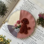 🐩felt  de  patchwork トイプードルのコインケース🐩
