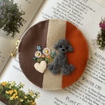 🧡felt  de  patchworkトイプードルのコインケース🧡