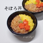 大盛りそぼろ丼