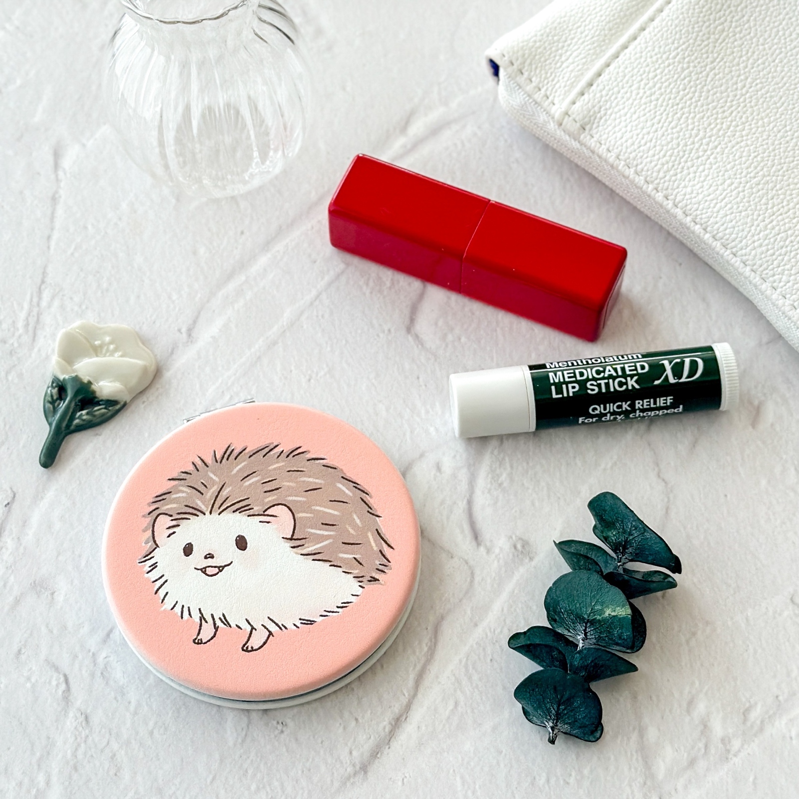 牙ハリネズミ折りたたみコンパクトミラー - Hanami | minne byGMO