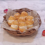 こんがり焼き色シュークリーム　ミニチュアスイーツ 8点 ミニチュアパン
