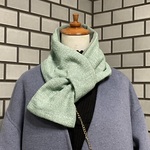 ハルマフ・春マフラー・Pラインミニマフラー・春色ツイード　ミント