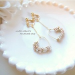 　再･･･販売ミックスカラーハートスイングピアス、イヤリング