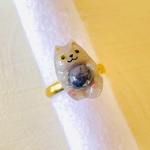 灰色猫さんの天然石サファイアリング