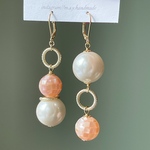 SALE‼️ピンクシェルとパール揺れる春ピアス