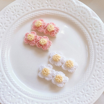 pink🩷ミニフラワーのヘアクリップ🌼🌼ベビーヘアクリップ お花 ヘアクリップ 誕生日 お祝い プレゼント プチギフト 赤ちゃんヘアクリップ 