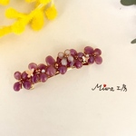 ピンクのお花のバレッタ　No.157
