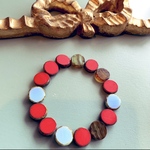 【1連15コセット】JIRI＊IVANA#czech beads#チェコビーズ　lentil 10㍉ red mixassort/picasso