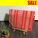 【SALE】　赤い博多帯のクラッチバッグ　着物（帯）リメイク