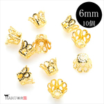 ビーズキャップ 40個/ゴールド/約6mm★座金 花座 花キャップ
