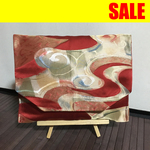 【SALE】　赤い名古屋帯のクラッチバッグ　着物（帯）リメイク