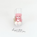 🔫🪽Teddy bear ring ✵ マシンガンでハート撃ち抜く！キューピットくまさんの指輪  《 milk pink 》 フリーリング  