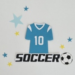 アルバムデコレーション素材　サッカーユニフォーム［みずいろ&ホワイト］