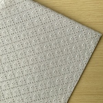 50*30【ローン】フラワーダイヤチェックレース／モカグレー《 生地 ローン生地 コットン 綿 刺繍 レース 花柄 フラワー チェック ナチュラル COTTONCANDY 刺繍レース 》