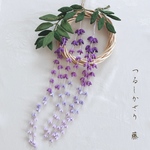 藤 ちりめん 春の吊るし飾り【現品】