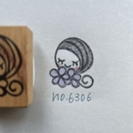 スタンプ　No. 6306お花と女の子