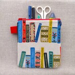 ＊Books＊本柄＊フラットポーチ＊USAコットンリネン＊COTTON+STEEL＊RIFLE PAPER CO.（ライフルペーパー）＊
