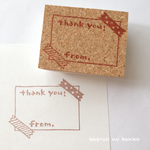 thank you!とfrom.のマステ留め枠はんこ