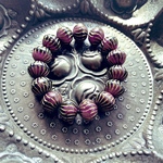 【1連15コセット】JIRI＊IVANA#czech beads#チェコビーズ　bicone12✖️10㍉ grape viora bordeaux irregular/ bronze