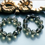 【1連10コセット】JIRI＊IVANA#czech beads#チェコビーズ　FP12㍉ light gray