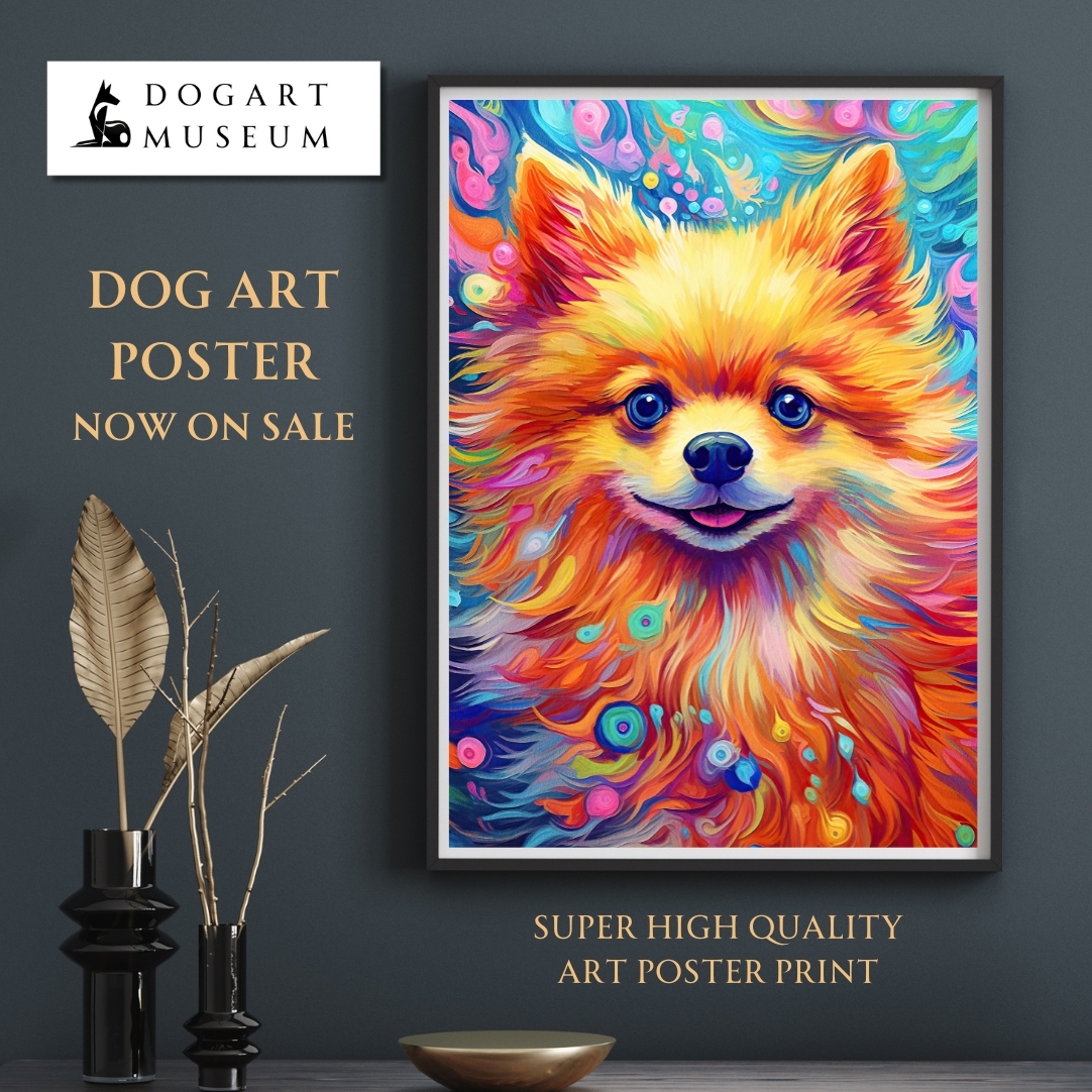 ポメラニアン pomeranian dog 犬 現代アート 絵画 現代美術（犬