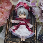 1/12ドール用　薔薇のドレス