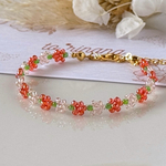 つぶつぶいちごビーズブレスレット🍓 clear