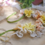 🧡春一番 フラワークラウン ꕤ yellow つけ襟ネックレスにも