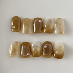  𝐧𝐨.𝟕𝟔 𝐇𝐨𝐧𝐞𝐲🍯   ネイルチップ イエローブラウン