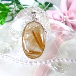 ★一点もの★金運★ルチルクォーツ★ペンダントトップ♪　★Ｓｖ９２５★　　☆１２ｇ☆　☆全長４１．５ｍｍ☆