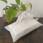 ティッシュカバー箱なしタイプ専用〈小さめサイズ〉【クリアホワイト】PVC クリアビニール 防水　ティッシュケース　ペーパータオルケース