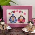 おひなさまの刺繍フレーム　ひな祭り　ひな飾り