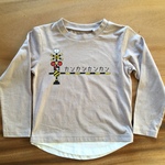 らくがきＴシャツ　カンカンカンカン　ブラウン110cm