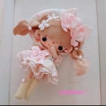 ボンネットDoll🎀ドールチャーム♡ドール♡フェルト♡