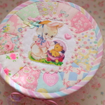 hana*ハンドメイド★パッチワークレトロアニマルまんまるバニティポーチ
