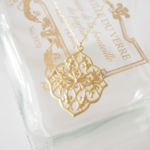 16KGP｜ flower lace｜ネックレス  サージカルステンレス変更可 ゴールド  シンプル おしゃれ レース 透かし柄 卒業式 プチギフト プレゼント ギフト 14kgf変更可 送料無料