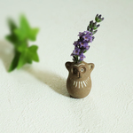 小粒猿 / 茶　花器　一輪挿し