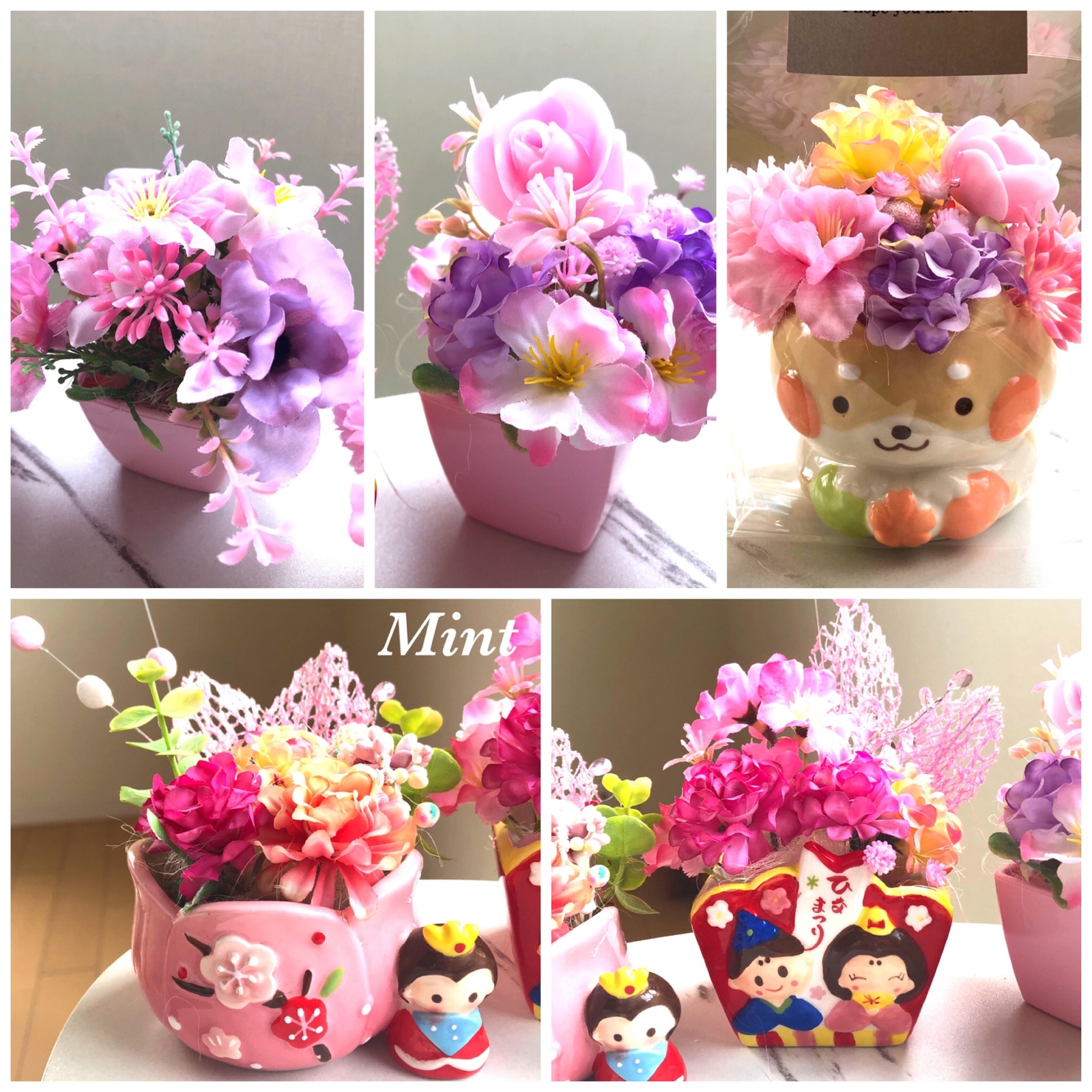 ひな祭り アレンジメント 造花❣️めーちゃん❣️２つセット‼️ e5ab7f58.png