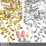 ネイルスタッズ メタルパーツ 長方形 2カラーセット (D021)