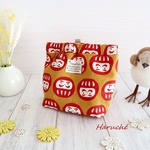 【完成品】❁犬のお散歩用❁　🌼マナーポーチ🌼　小型 / 中型犬用🐶　【だるま柄】